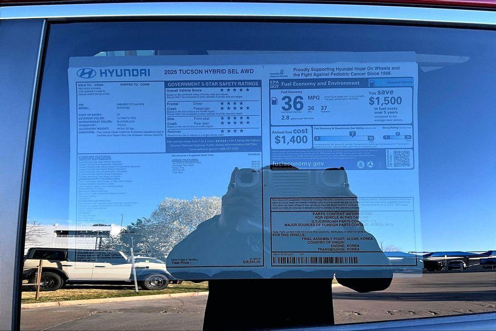 new 2026 Hyundai TUCSON Hybrid car, priced at $32,395