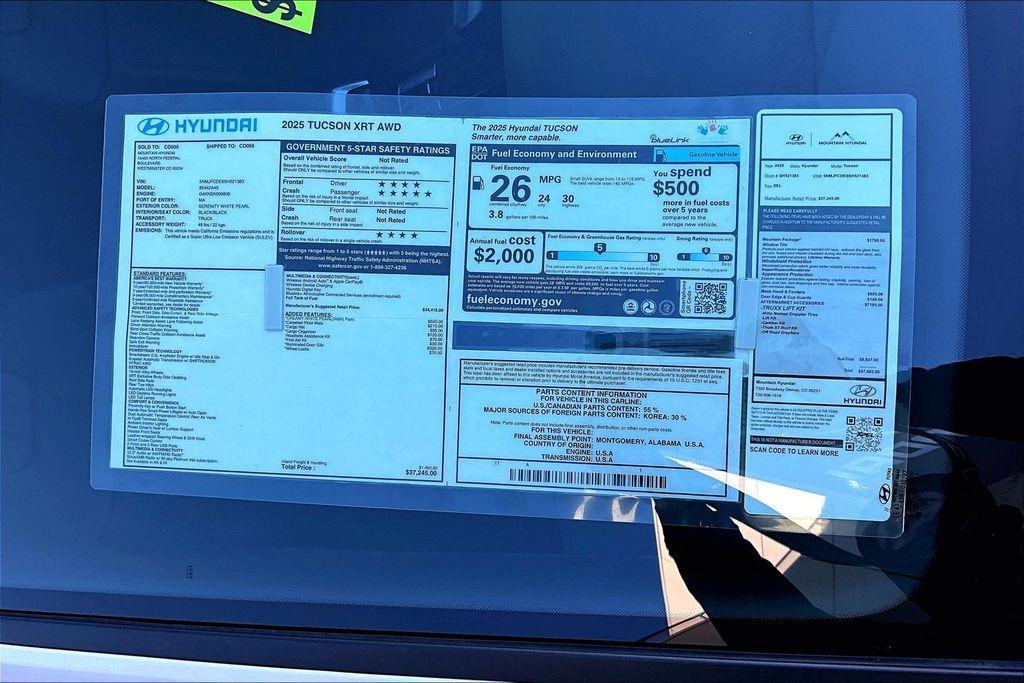 new 2025 Hyundai Tucson car, priced at $32,245