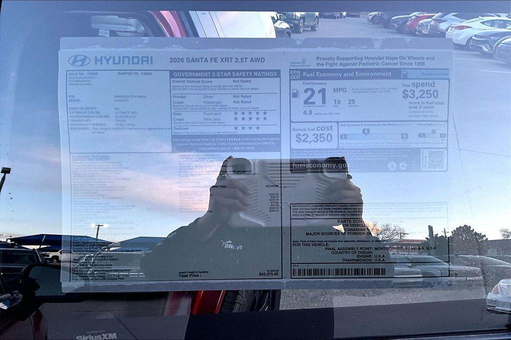 new 2026 Hyundai Santa Fe car, priced at $40,325