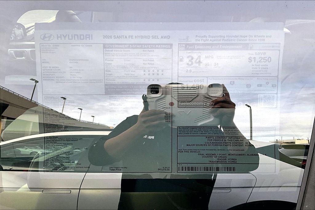 new 2026 Hyundai SANTA FE HEV car, priced at $37,265