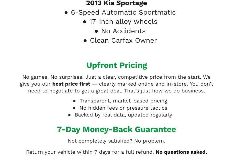 used 2013 Kia Sportage car, priced at $8,971