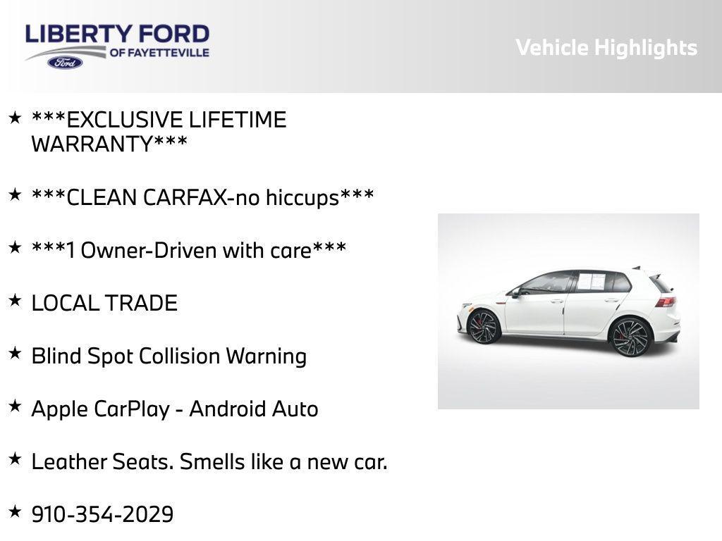 used 2023 Volkswagen Golf GTI car, priced at $26,901