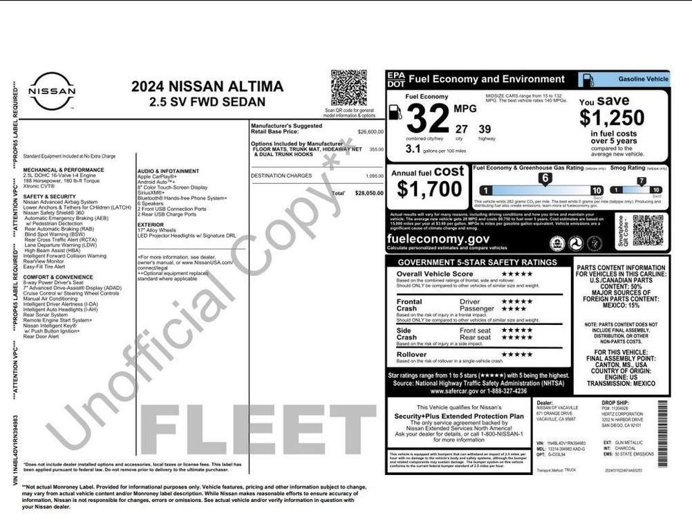 used 2024 Nissan Altima car, priced at $19,973