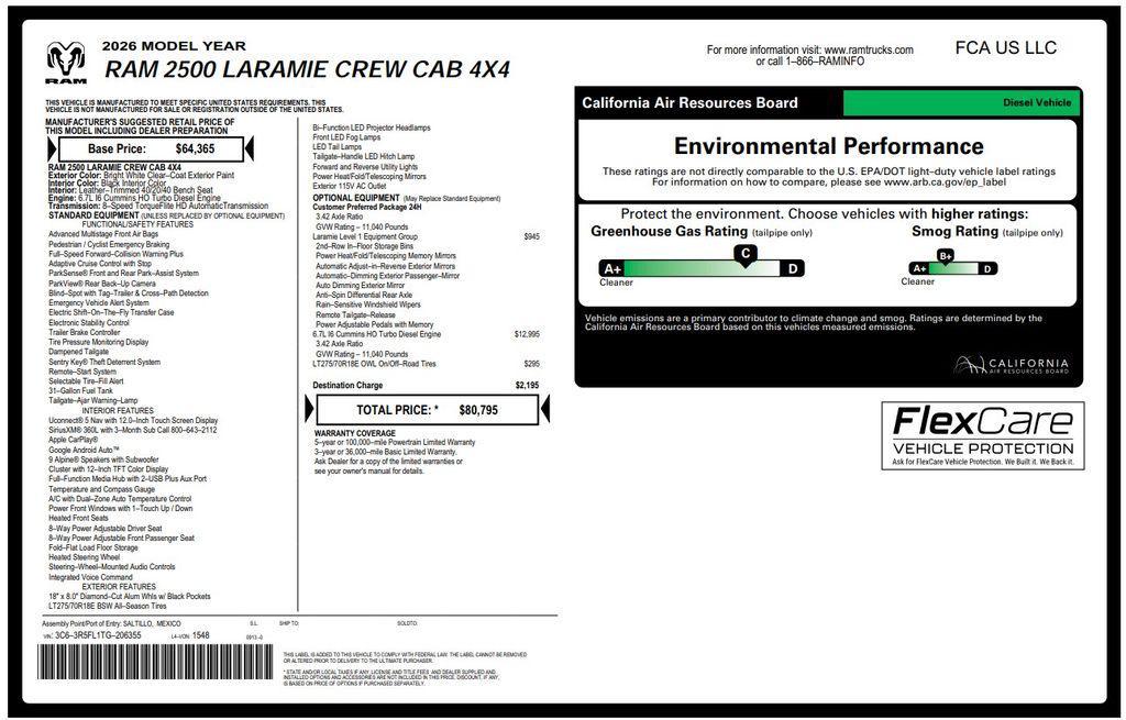 used 2026 Ram 2500 car, priced at $61,373
