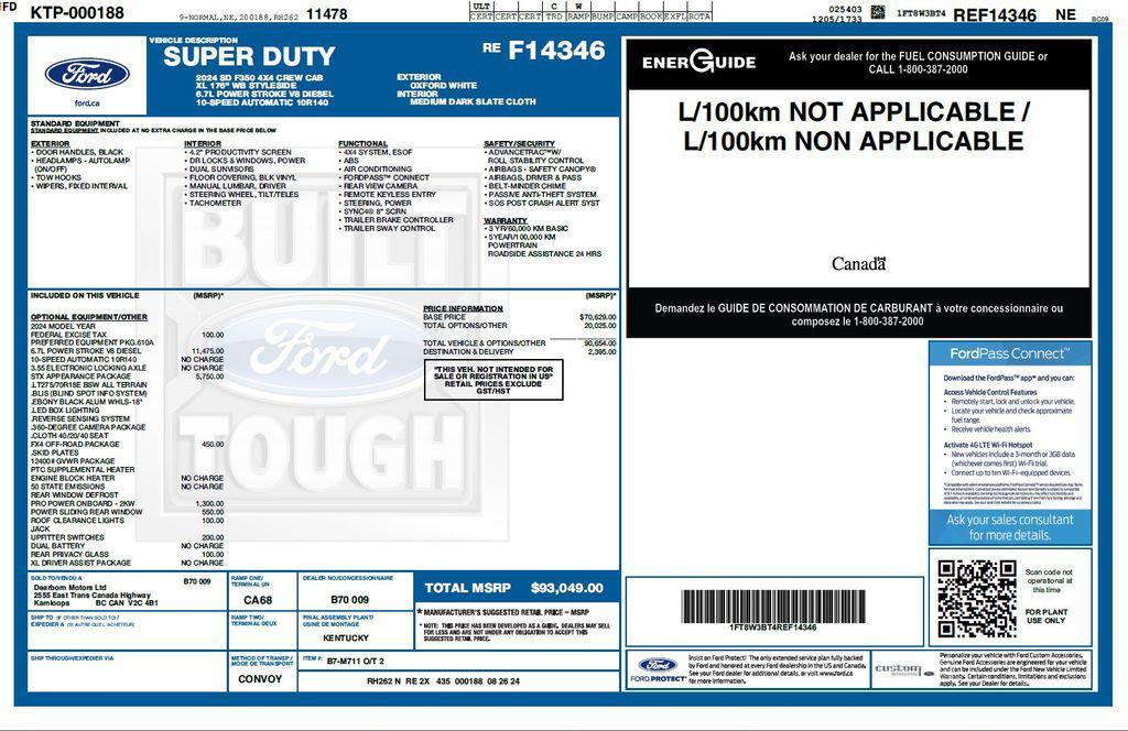 used 2024 Ford F-350 car, priced at $61,173