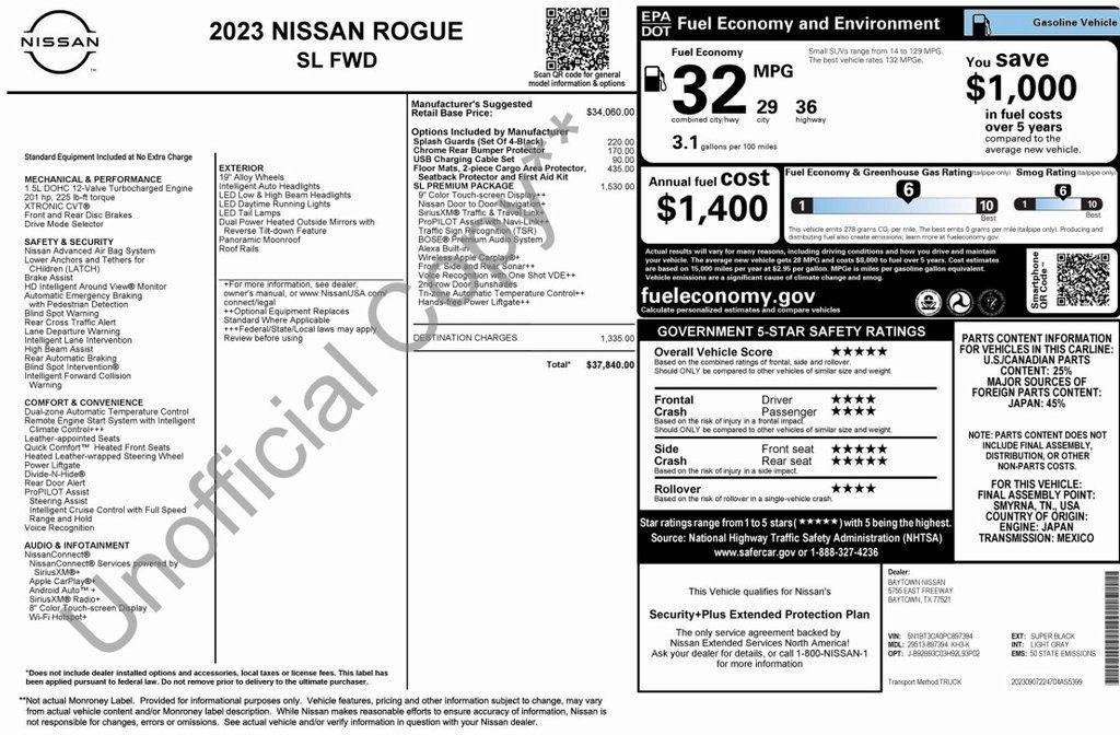 used 2023 Nissan Rogue car, priced at $20,675