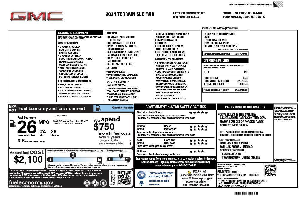 used 2024 GMC Terrain car, priced at $19,673