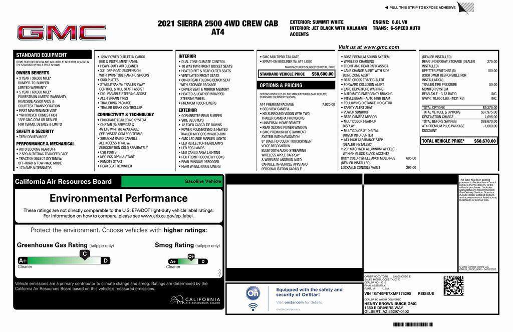 used 2021 GMC Sierra 2500 car, priced at $56,873