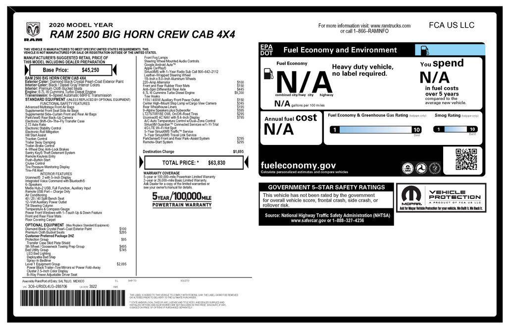 used 2020 Ram 2500 car, priced at $36,973