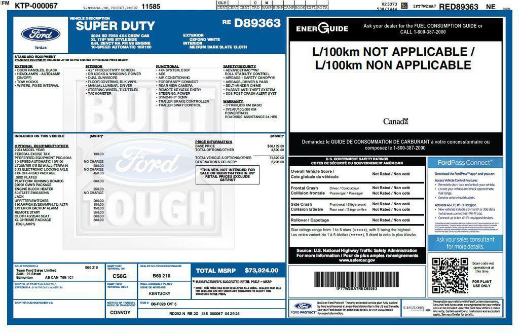 used 2024 Ford F-250 car, priced at $47,673