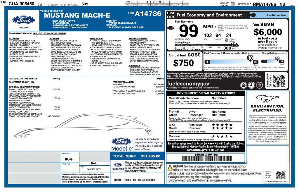 used 2024 Ford Mustang Mach-E car, priced at $30,673