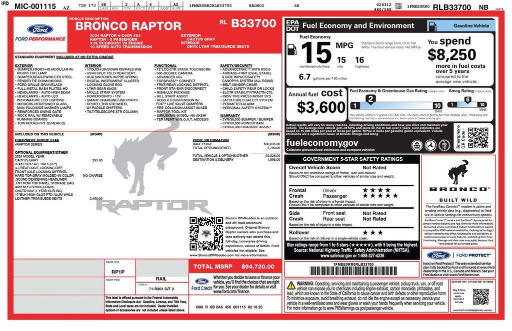 used 2024 Ford Bronco car, priced at $75,973