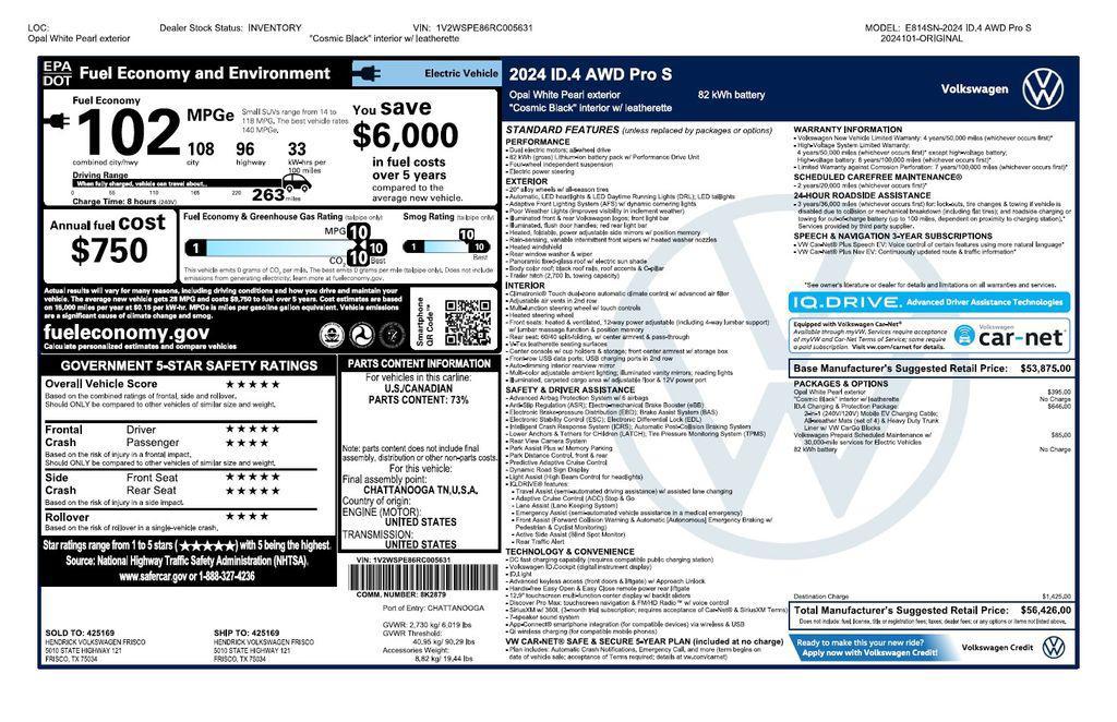 used 2024 Volkswagen ID.4 car, priced at $23,975