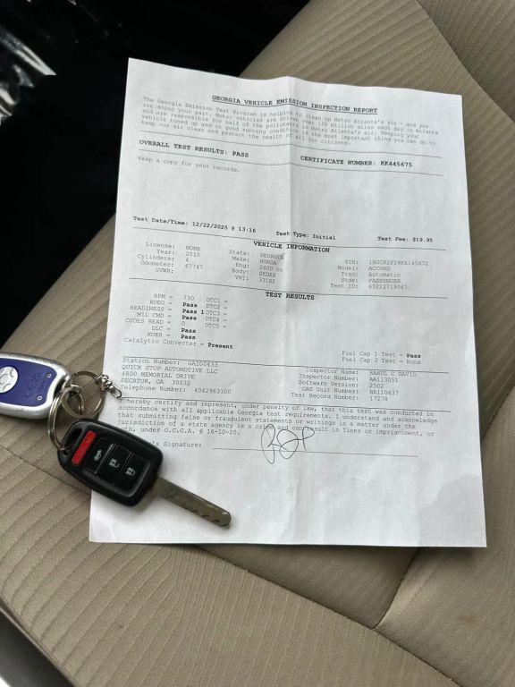 used 2015 Honda Accord car, priced at $13,995