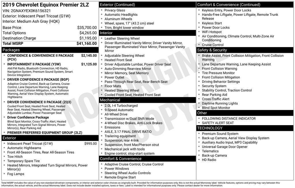 used 2019 Chevrolet Equinox car, priced at $18,400