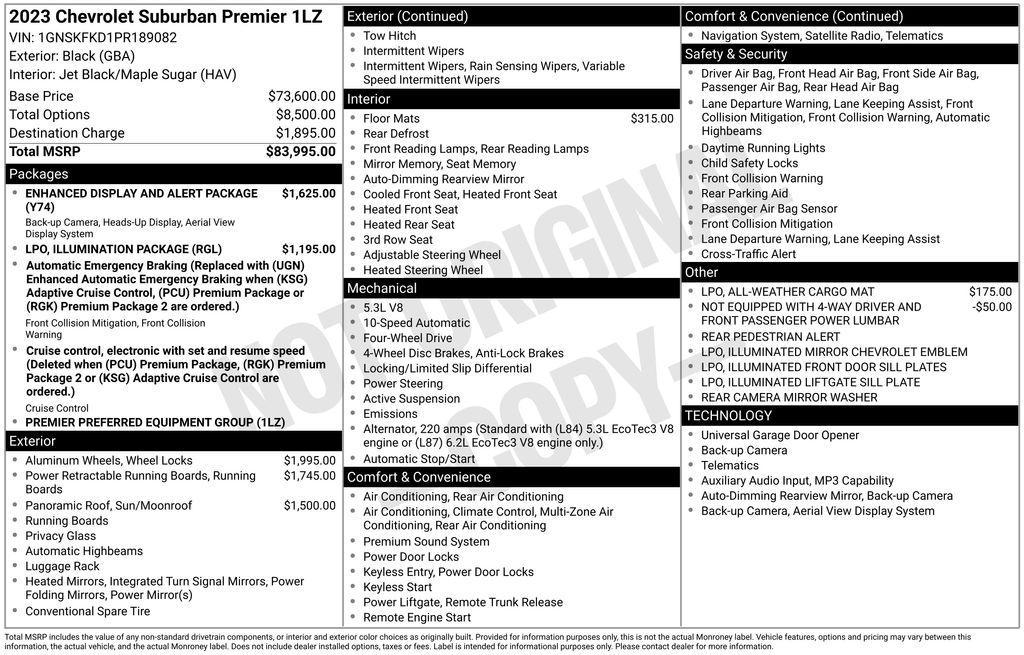 used 2023 Chevrolet Suburban car, priced at $47,800