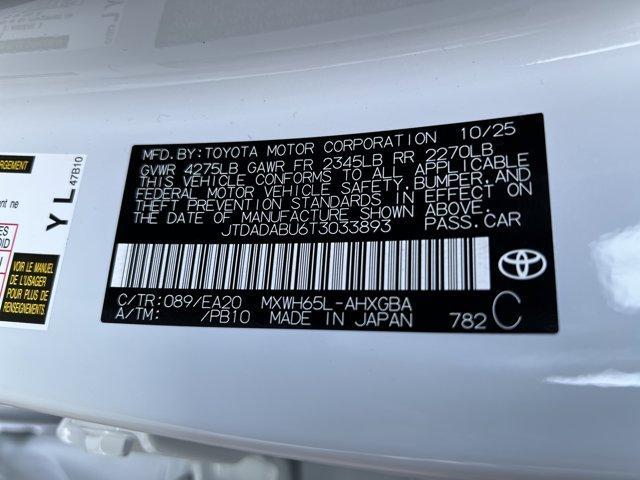 new 2026 Toyota Prius car, priced at $37,394