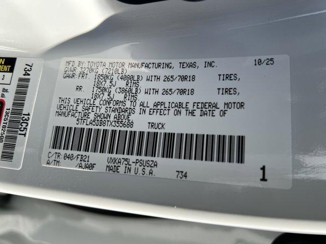 new 2026 Toyota Tundra car, priced at $57,783