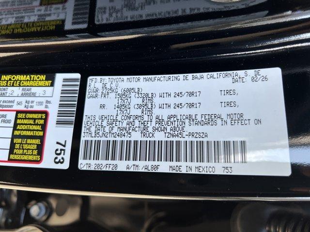 new 2026 Toyota Tacoma car, priced at $40,631