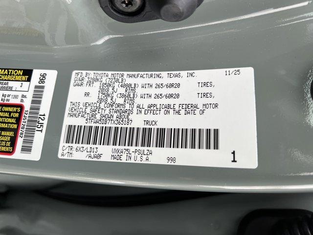 new 2026 Toyota Tundra car, priced at $67,558