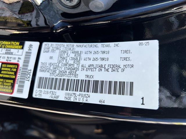 new 2026 Toyota Tundra car, priced at $56,782