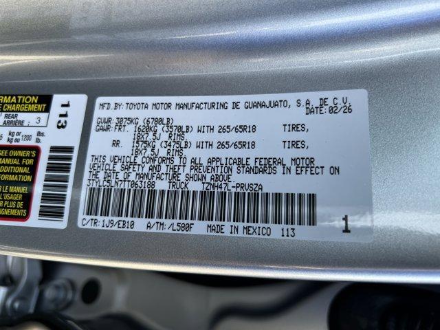 new 2026 Toyota Tacoma Hybrid car, priced at $56,207