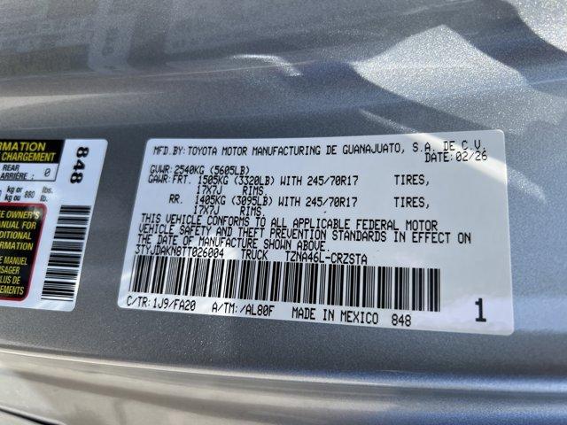 new 2026 Toyota Tacoma car, priced at $36,826