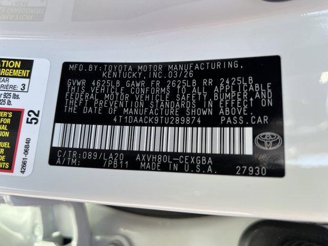 new 2026 Toyota Camry car, priced at $38,512