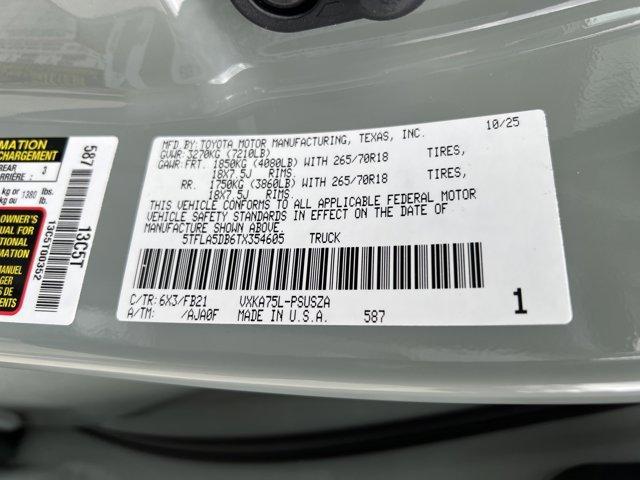 new 2026 Toyota Tundra car, priced at $58,053