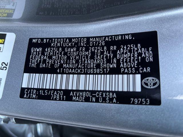 new 2026 Toyota Camry car, priced at $34,189