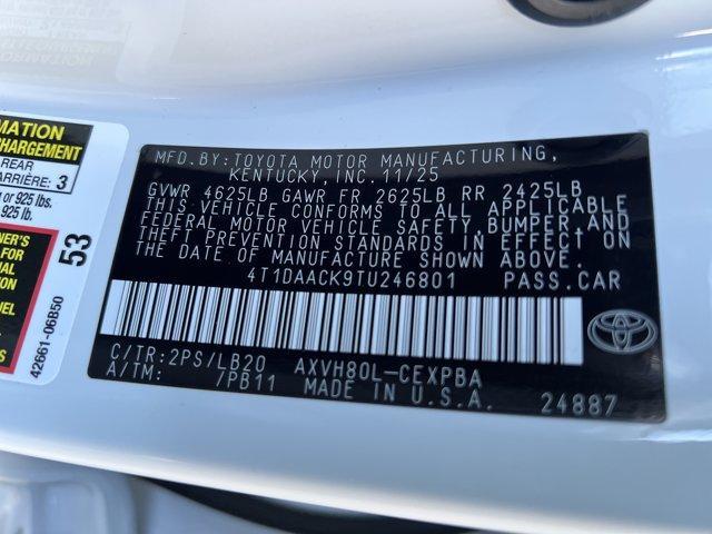 new 2026 Toyota Camry car, priced at $39,019