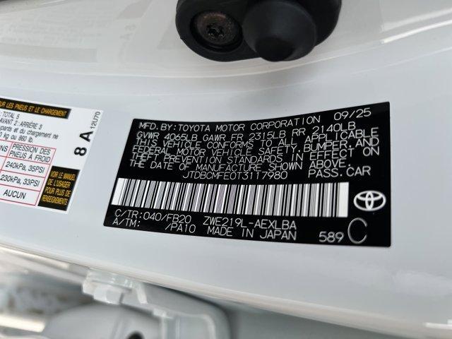 new 2026 Toyota Corolla Hybrid car, priced at $27,628