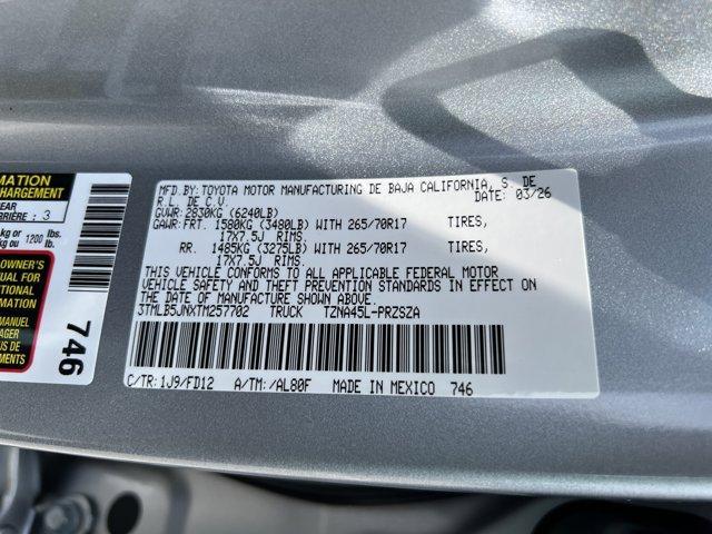 new 2026 Toyota Tacoma car, priced at $44,727