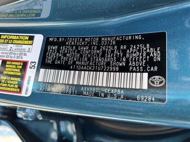 new 2026 Toyota Camry car, priced at $36,013