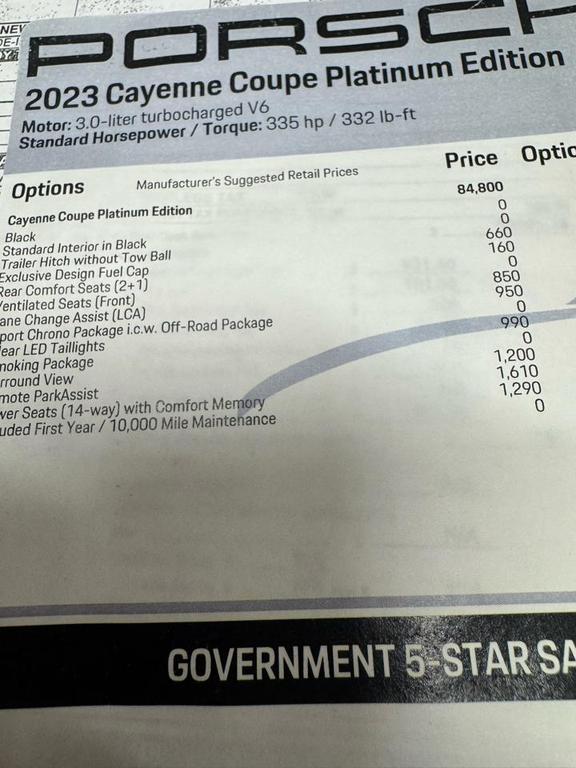 used 2023 Porsche Cayenne car, priced at $71,000