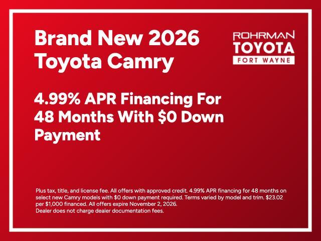 new 2026 Toyota Camry car, priced at $40,330