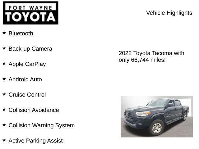 used 2022 Toyota Tacoma car, priced at $30,740