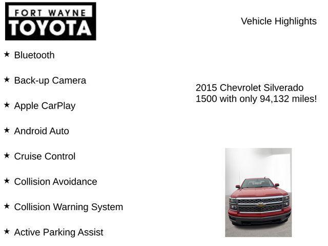 used 2015 Chevrolet Silverado 1500 car, priced at $20,863
