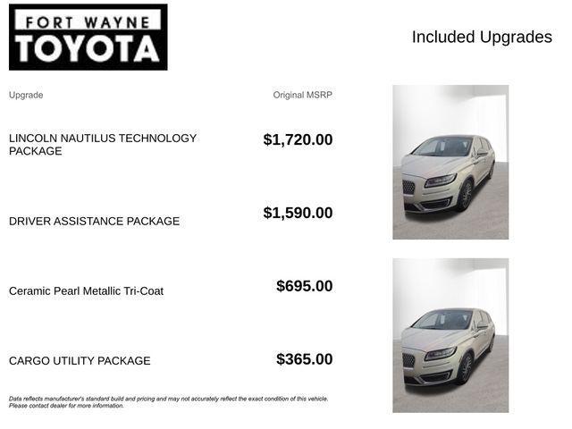 used 2019 Lincoln Nautilus car, priced at $16,145