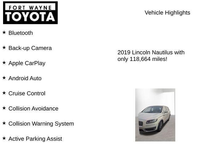 used 2019 Lincoln Nautilus car, priced at $16,145