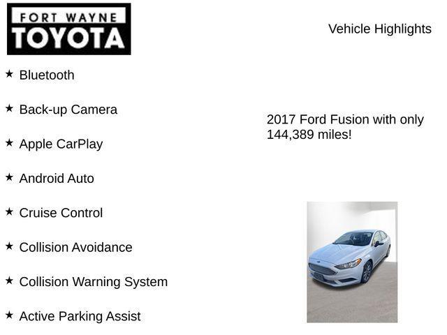 used 2017 Ford Fusion car, priced at $9,086