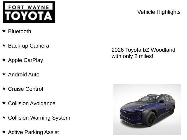 new 2026 Toyota bZ Woodland car, priced at $47,510