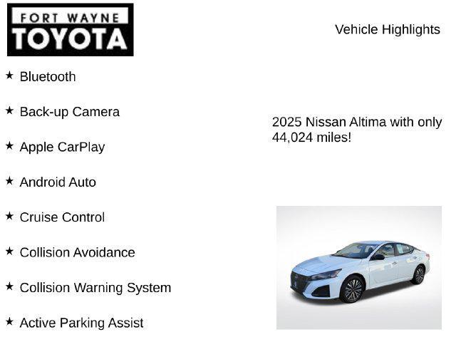 used 2025 Nissan Altima car, priced at $22,628