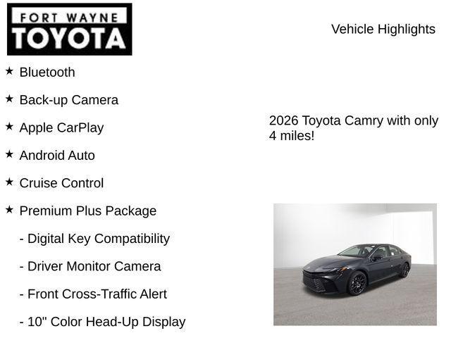 new 2026 Toyota Camry car, priced at $38,991