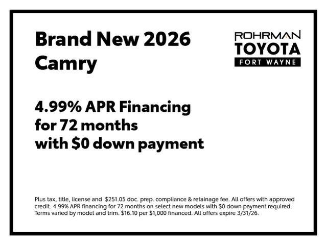 new 2026 Toyota Camry car, priced at $38,991