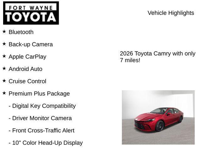 new 2026 Toyota Camry car, priced at $40,818