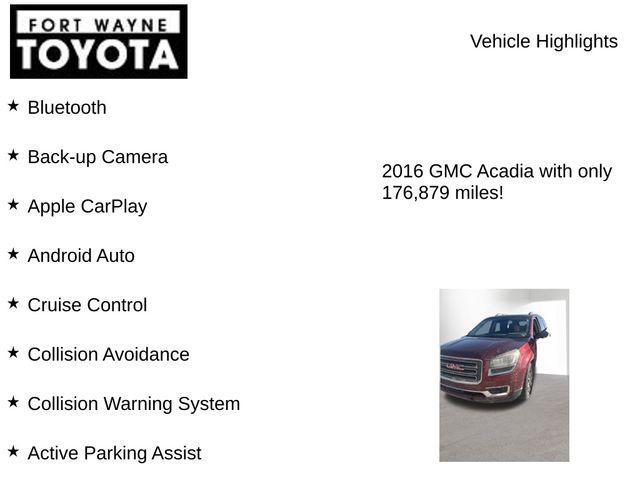 used 2016 GMC Acadia car, priced at $7,137