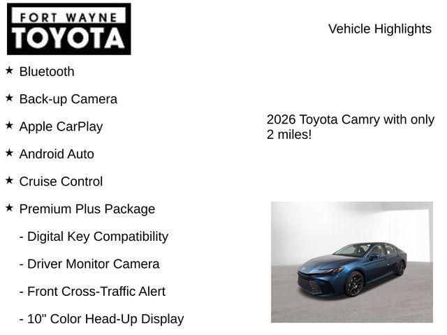 new 2026 Toyota Camry car, priced at $40,394