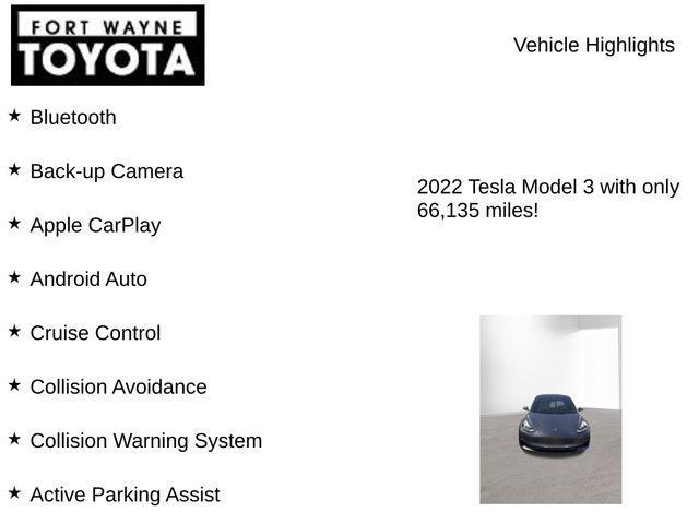 used 2022 Tesla Model 3 car, priced at $26,567