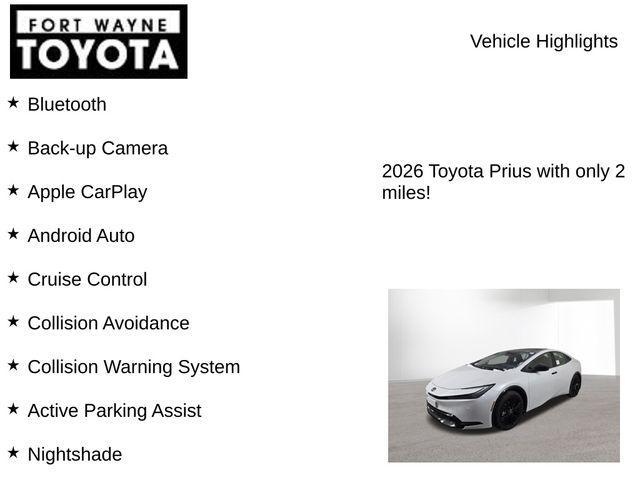 new 2026 Toyota Prius Plug-In Hybrid car, priced at $41,018